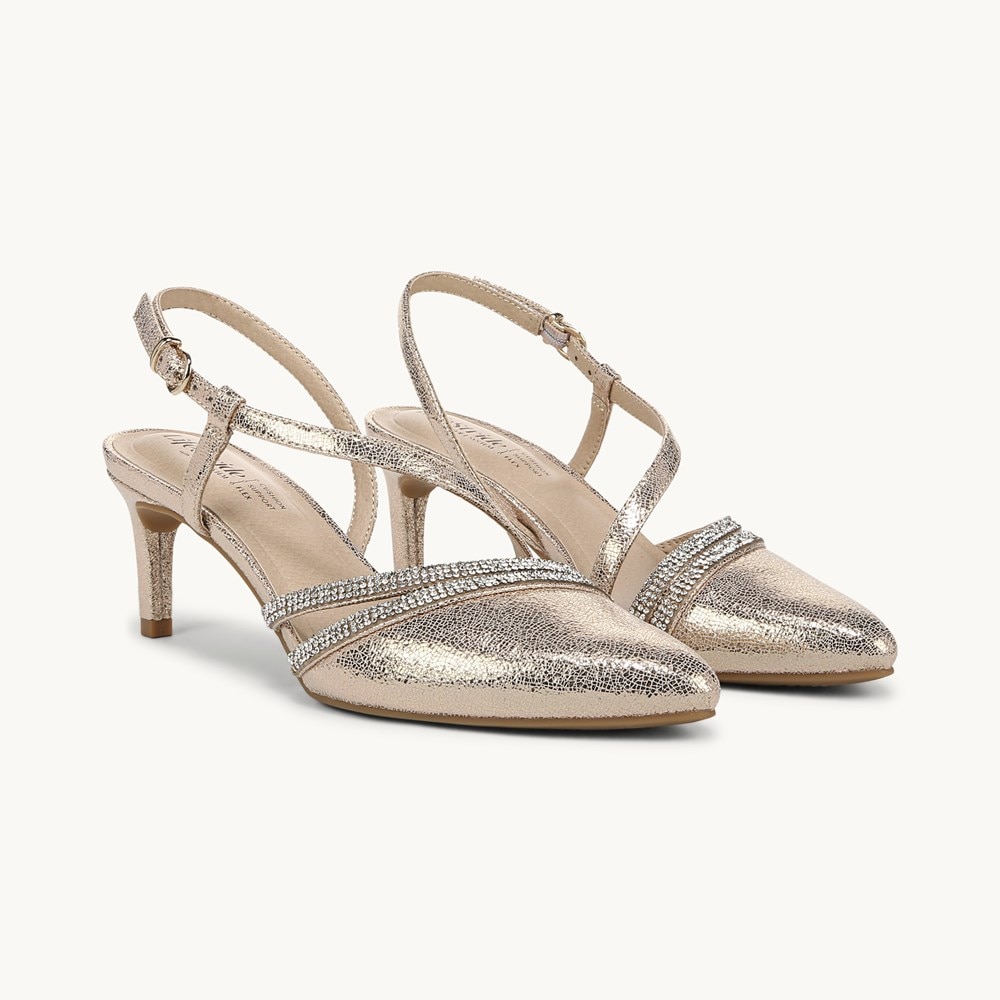 Lifestride gold heels on sale