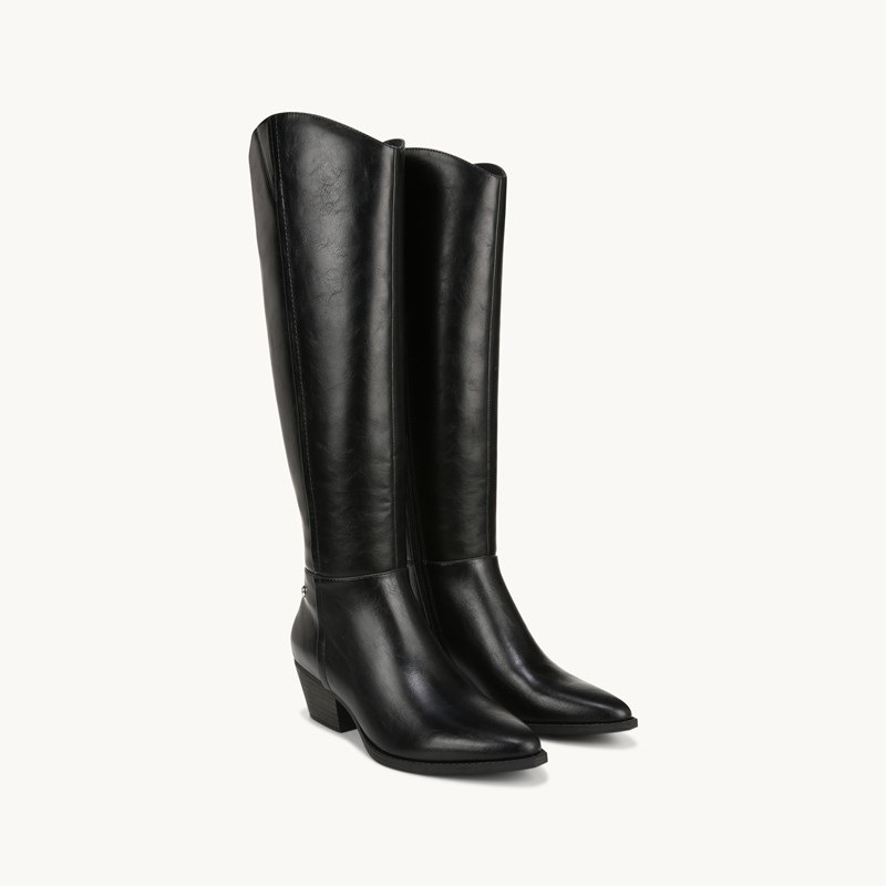 LifeStride Reese Tall Boot (Black Synthetic) Leather 11.0 M