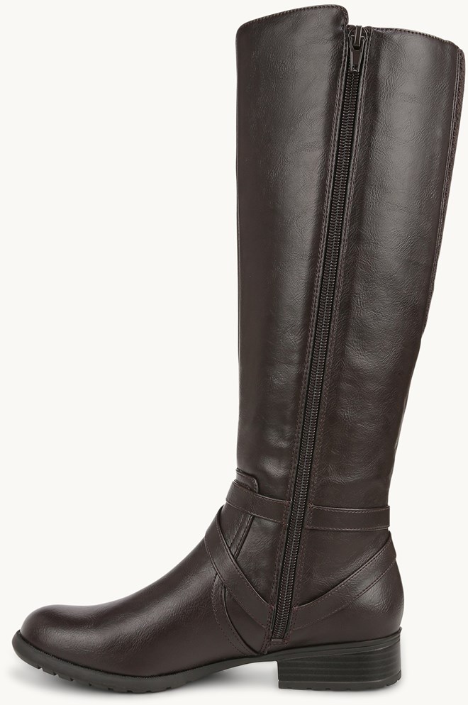 Dark brown riding boots wide outlet calf